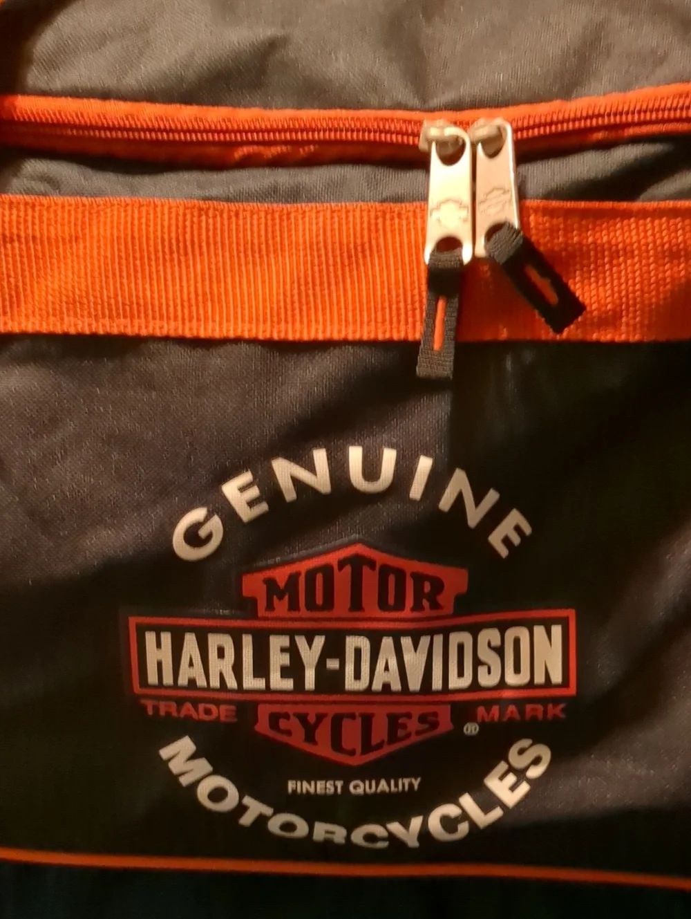 Harley-Davidson Black and Orange Travel Duffel